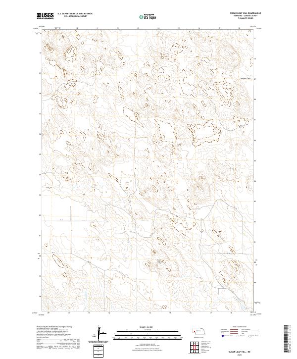 Sugar Loaf Hill, NE — USGS 7.5-minute topo (2021)