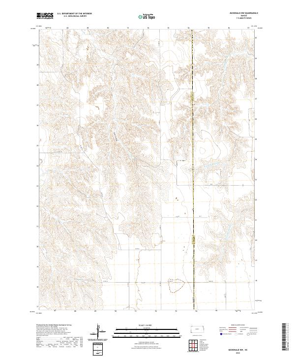 McDonald NW, KS — USGS 7.5-minute topo (2022)