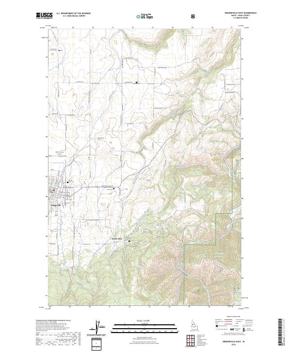 Grangeville East, ID — USGS 7.5-minute topo (2024)