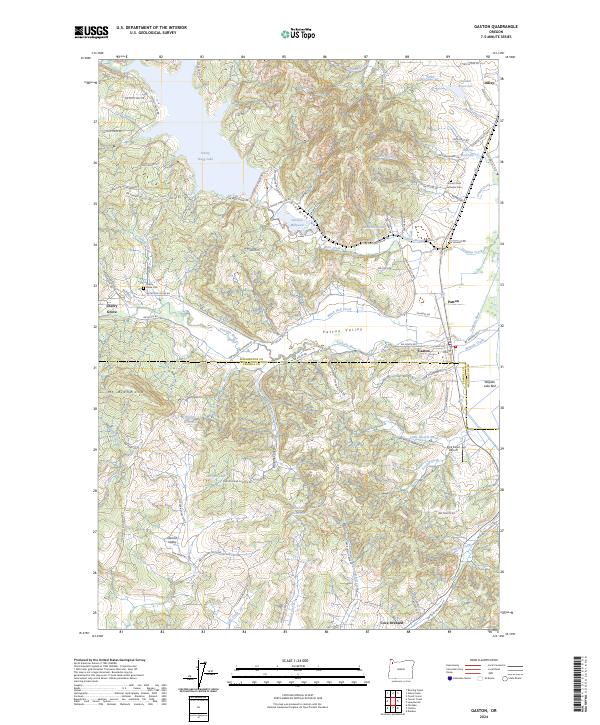 Gaston, OR — USGS 7.5-minute topo (2024)