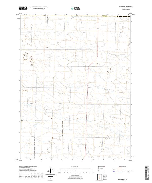 Holyoke NE, CO — USGS 7.5-minute topo (2022)