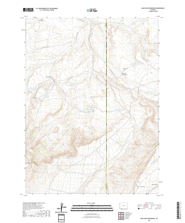 Soap Holes Reservoir, WY — USGS 7.5-minute topo (2021)