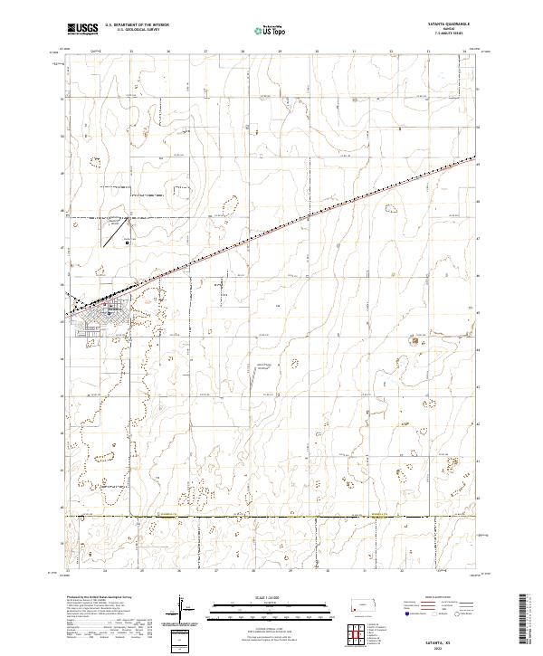Satanta, KS — USGS 7.5-minute topo (2022)