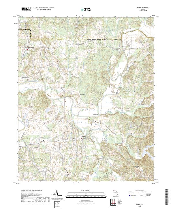 Redbud, GA — USGS 7.5-minute topo (2024)