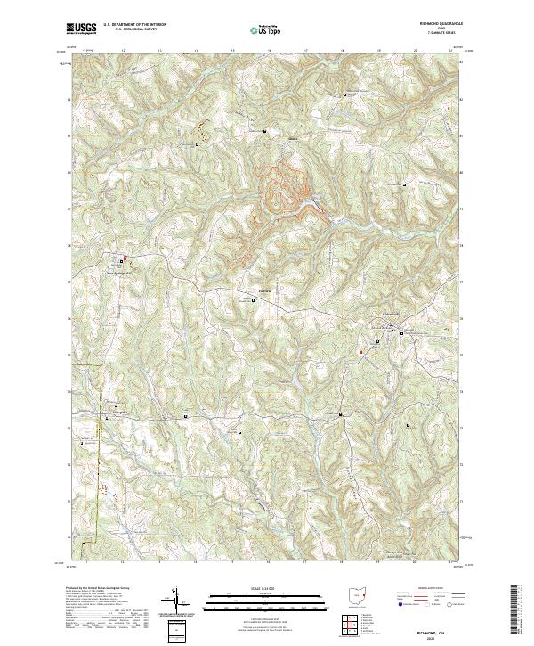 Richmond, OH — USGS 7.5-minute topo (2023)