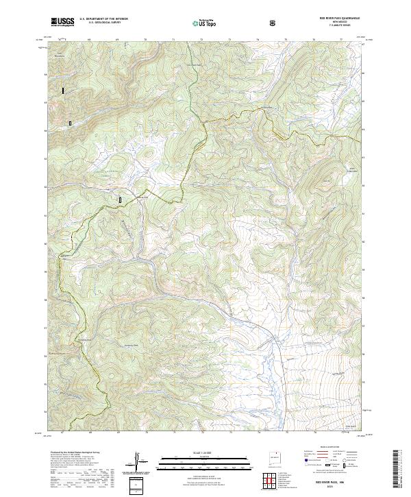 Red River Pass, NM — USGS 7.5-minute topo (2023)