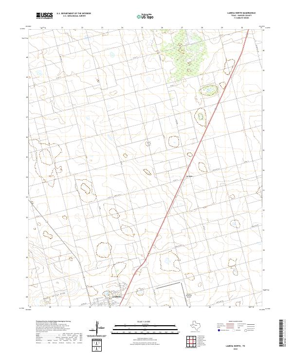 Lamesa North, TX — USGS 7.5-minute topo (2022)
