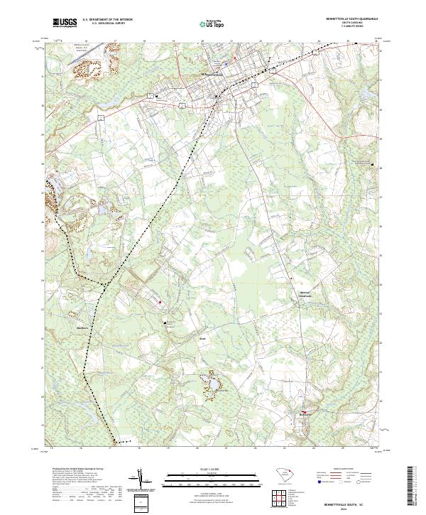 Bennettsville South, SC — USGS 7.5-minute topo (2024)