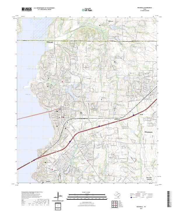 Rockwall, TX — USGS 7.5-minute topo (2023)