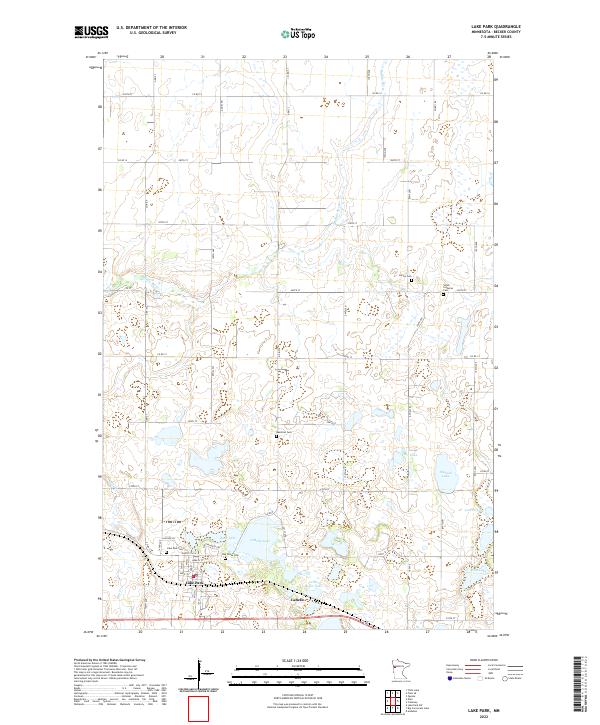 Lake Park, MN — USGS 7.5-minute topo (2022)