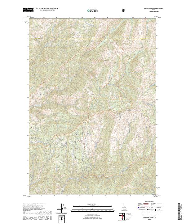 Lightning Ridge, ID — USGS 7.5-minute topo (2024)