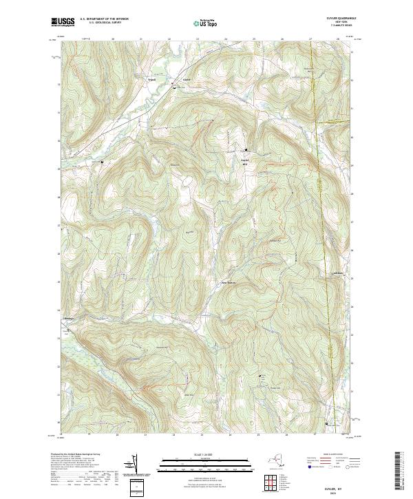 Cuyler, NY — USGS 7.5-minute topo (2023)