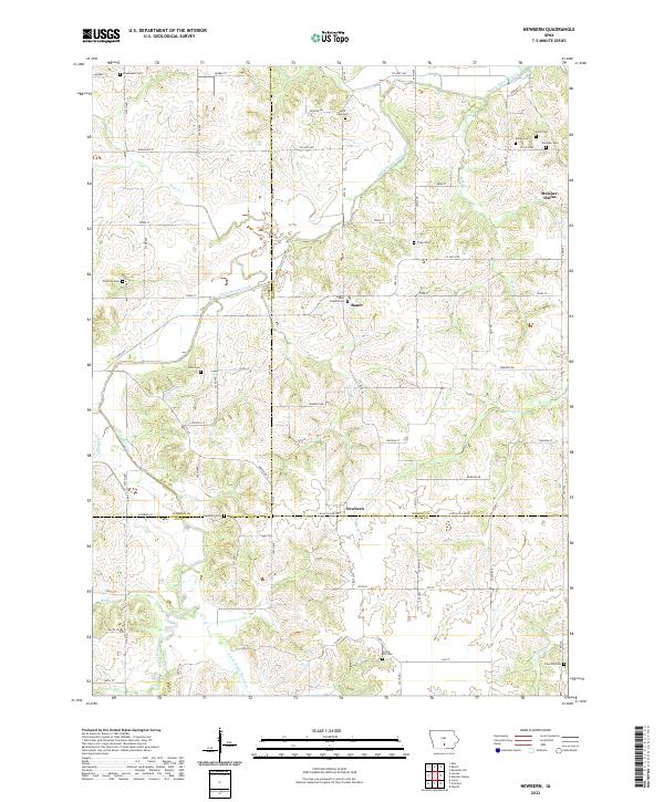 Newbern, IA — USGS 7.5-minute topo (2022)