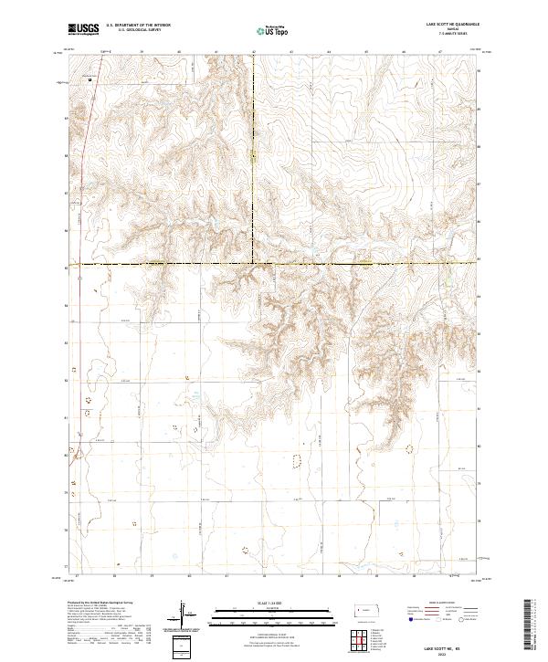 Lake Scott NE, KS — USGS 7.5-minute topo (2022)