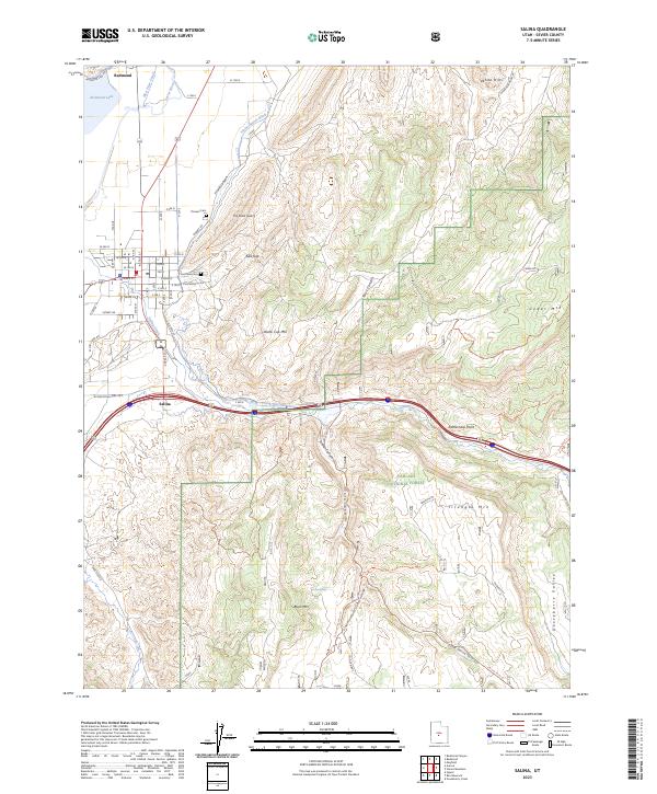 Salina, UT — USGS 7.5-minute topo (2023)