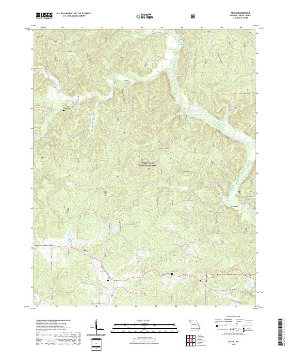 Briar, MO — USGS 7.5-minute topo (2021)