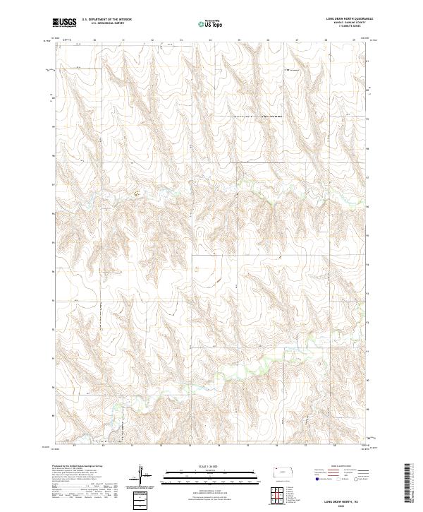 Long Draw North, KS — USGS 7.5-minute topo (2022)