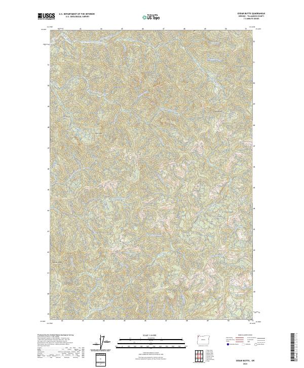 Cedar Butte, OR — USGS 7.5-minute topo (2024)