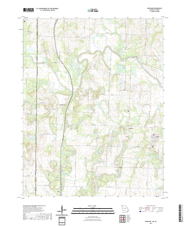 Worland, MO-KS — USGS 7.5-minute topo (2021)