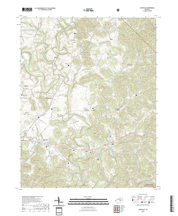 Shopville, KY — USGS 7.5-minute topo (2022)