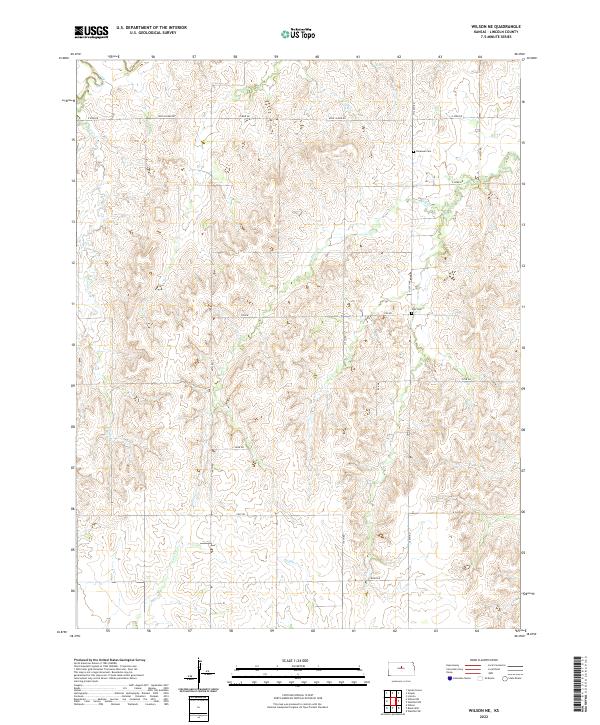 Wilson NE, KS — USGS 7.5-minute topo (2022)