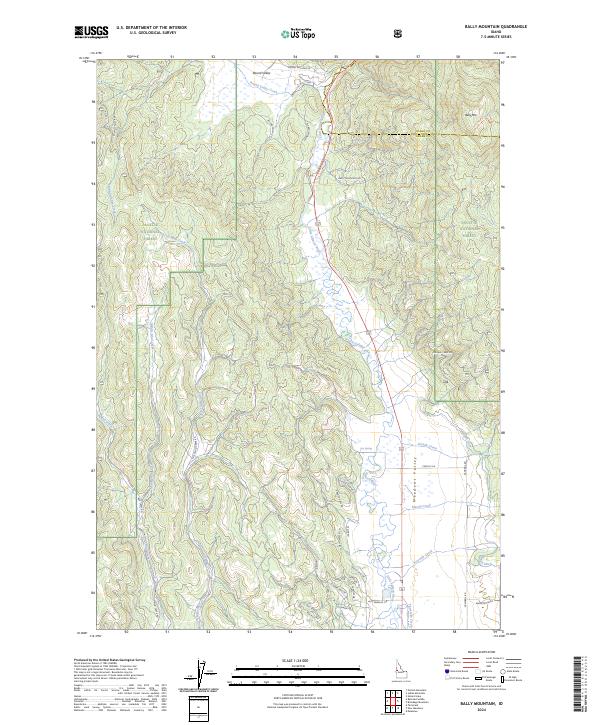 Bally Mountain, ID — USGS 7.5-minute topo (2024)