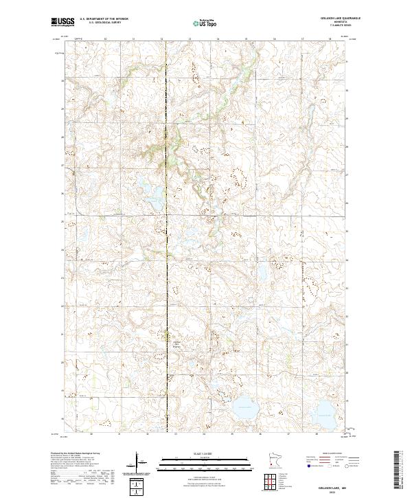 Gislason Lake, MN — USGS 7.5-minute topo (2022)