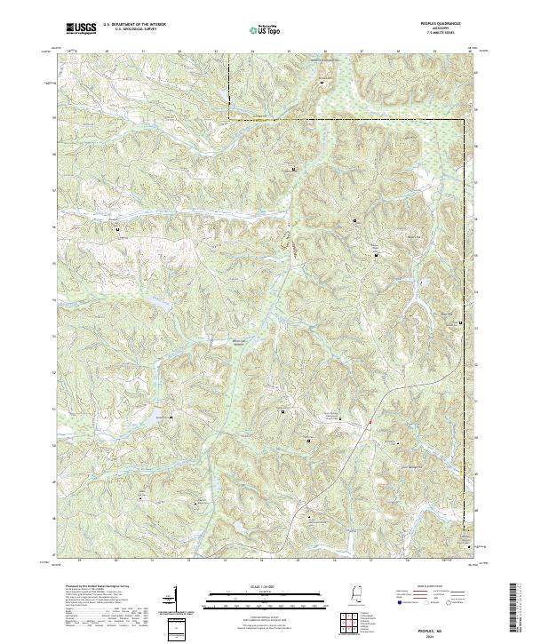 Peoples, MS — USGS 7.5-minute topo (2024)