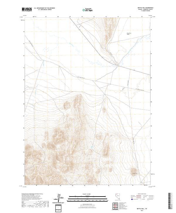 Bottle Hill, NV — USGS 7.5-minute topo (2021)