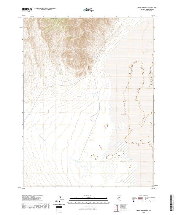 Little Hot Springs, NV — USGS 7.5-minute topo (2021)
