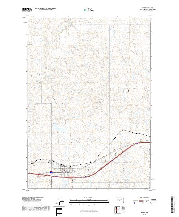 Murdo, SD — USGS 7.5-minute topo (2021)