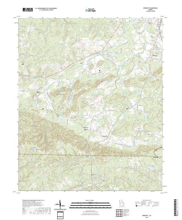 Benedict, GA — USGS 7.5-minute topo (2024)