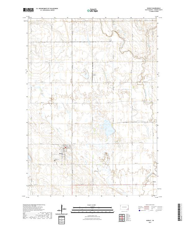 Hurley, SD — USGS 7.5-minute topo (2021)
