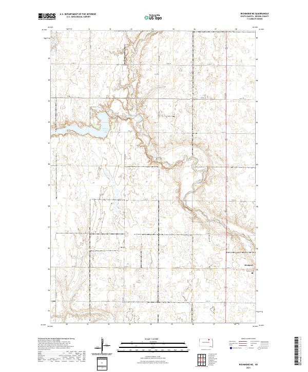Richmond NE, SD — USGS 7.5-minute topo (2021)