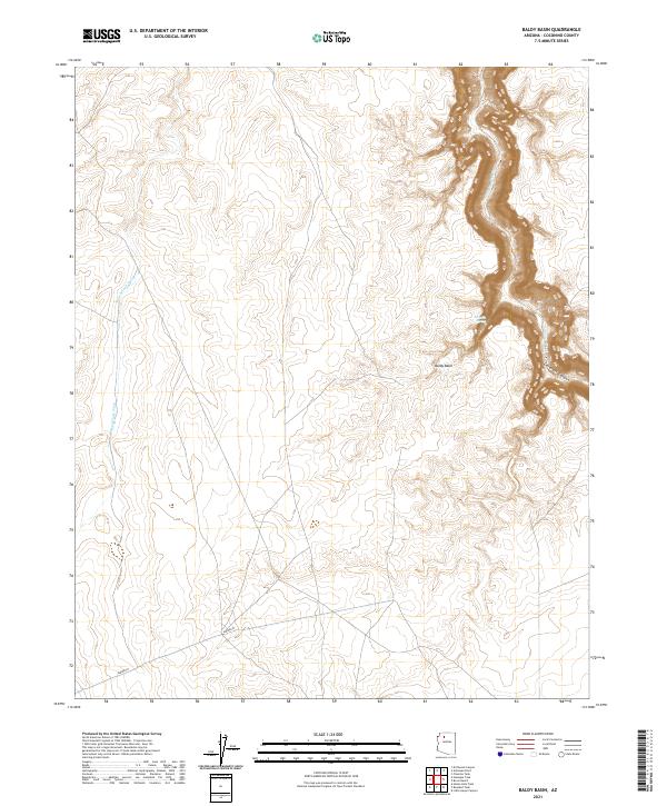 Baldy Basin, AZ — USGS 7.5-minute topo (2021)