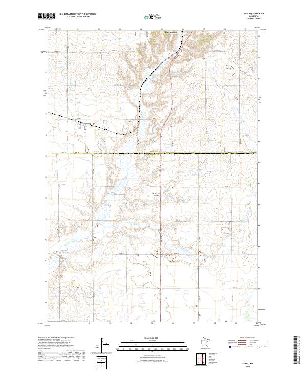 Verdi, MN — USGS 7.5-minute topo (2022)