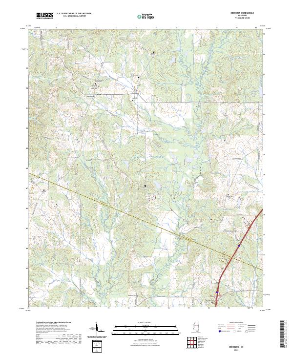 Ebenezer, MS — USGS 7.5-minute topo (2024)