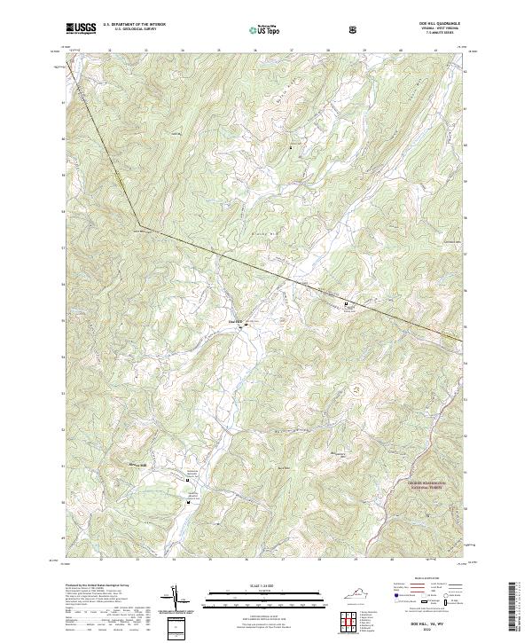 Doe Hill, VA-WV — USGS 7.5-minute topo (2022)
