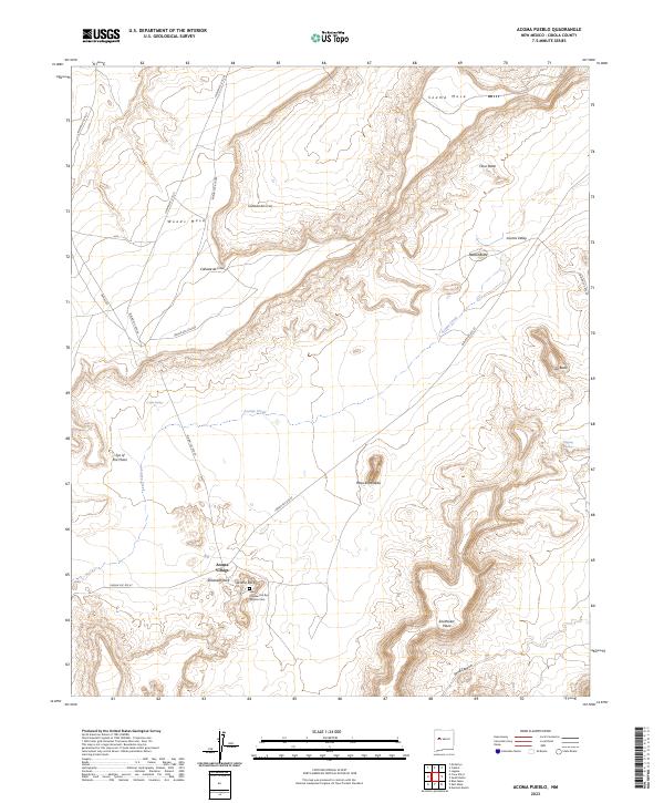 Acoma Pueblo, NM — USGS 7.5-minute topo (2023)