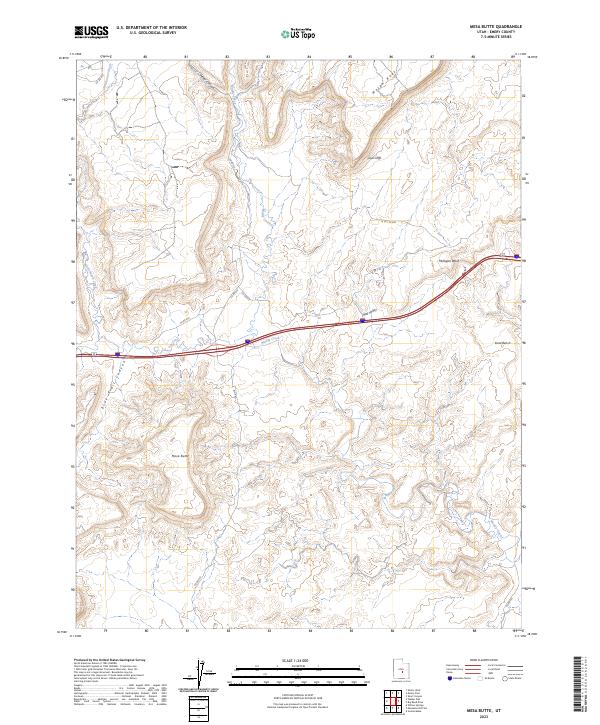 Mesa Butte, UT — USGS 7.5-minute topo (2023)