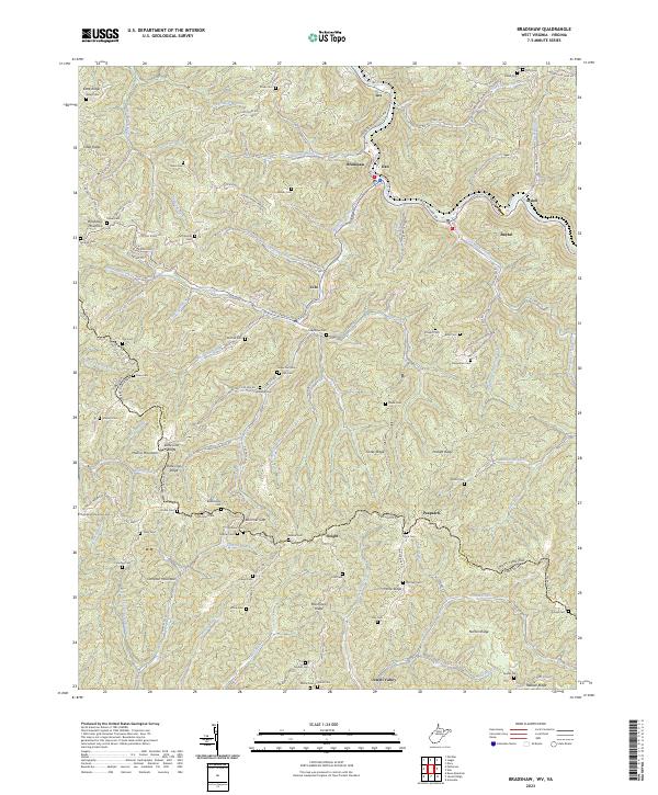 Bradshaw, WV-VA — USGS 7.5-minute topo (2023)