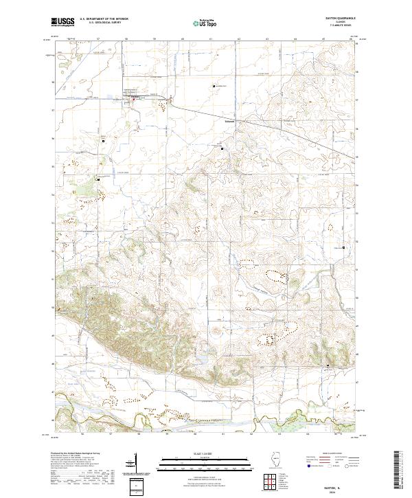 Easton, IL — USGS 7.5-minute topo (2024)