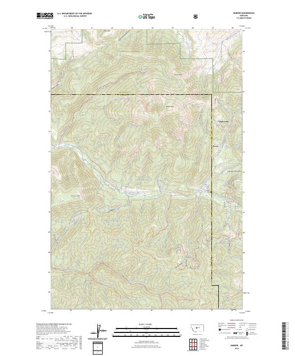 Barker, MT — USGS 7.5-minute topo (2024)
