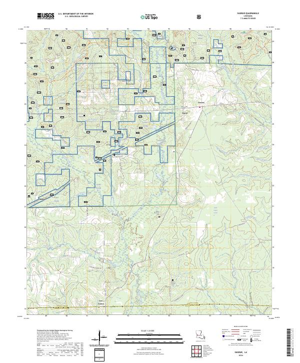Sugrue, LA — USGS 7.5-minute topo (2024)
