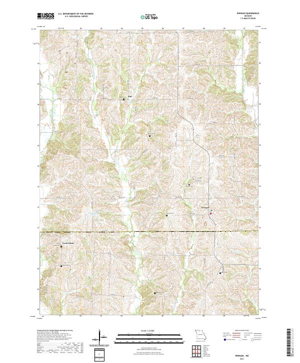 Winigan, MO — USGS 7.5-minute topo (2021)