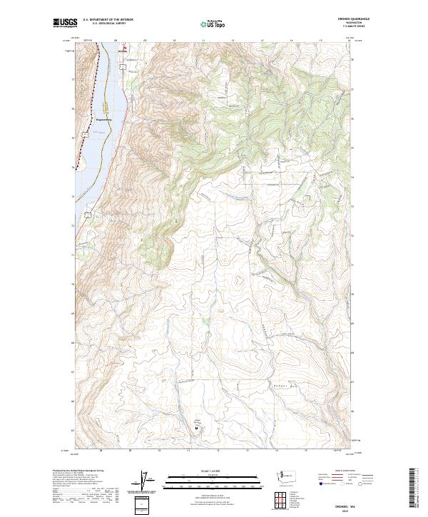 Orondo, WA — USGS 7.5-minute topo (2023)