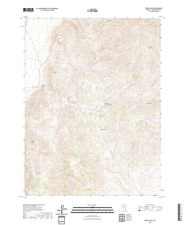 Needle Peak, NV — USGS 7.5-minute topo (2021)