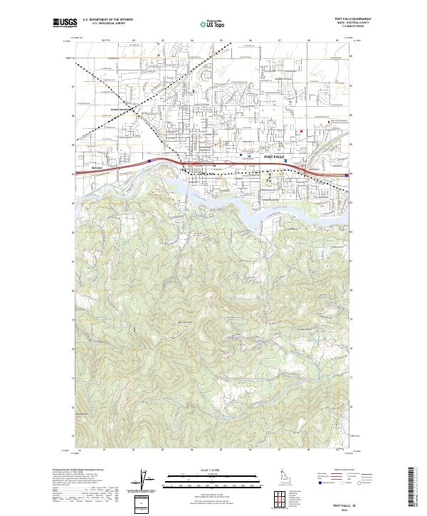 Post Falls, ID — USGS 7.5-minute topo (2024)