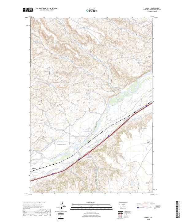 Carney, MT — USGS 7.5-minute topo (2024)