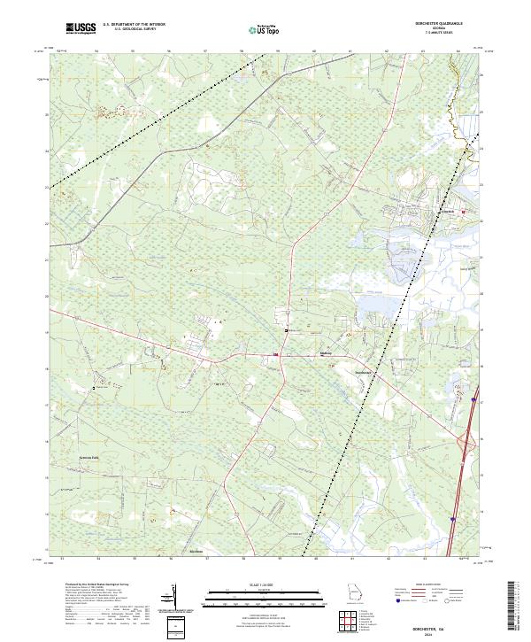 Dorchester, GA — USGS 7.5-minute topo (2024)